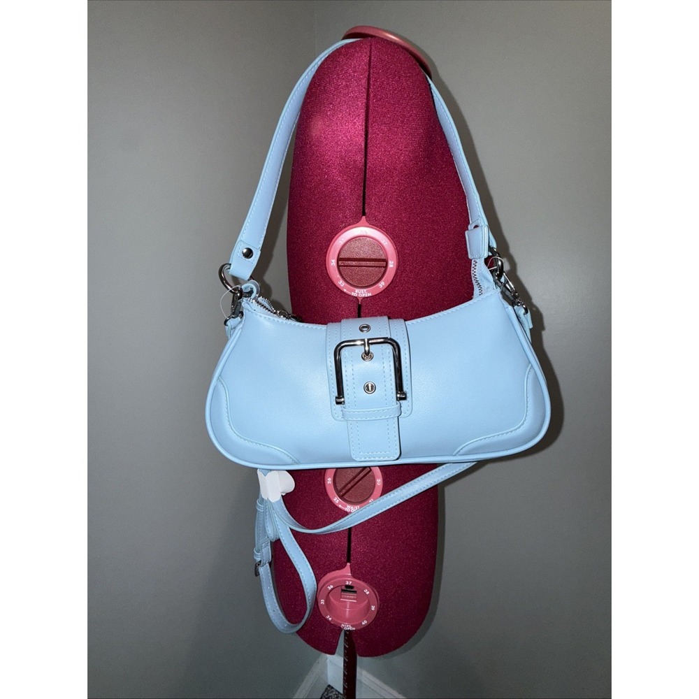 No Boundaries Fashion Shoulder Bag, Purse, Satchell Blue Buckle, Women's